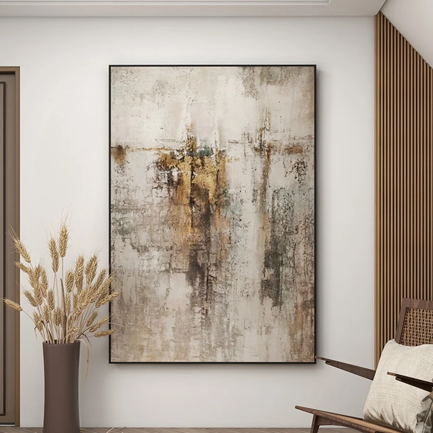 Wall Art Decoration Modern SimpleTextured Abstract Painting Handmade Canvas Art Framless Picture For Hotel Custom Artwork