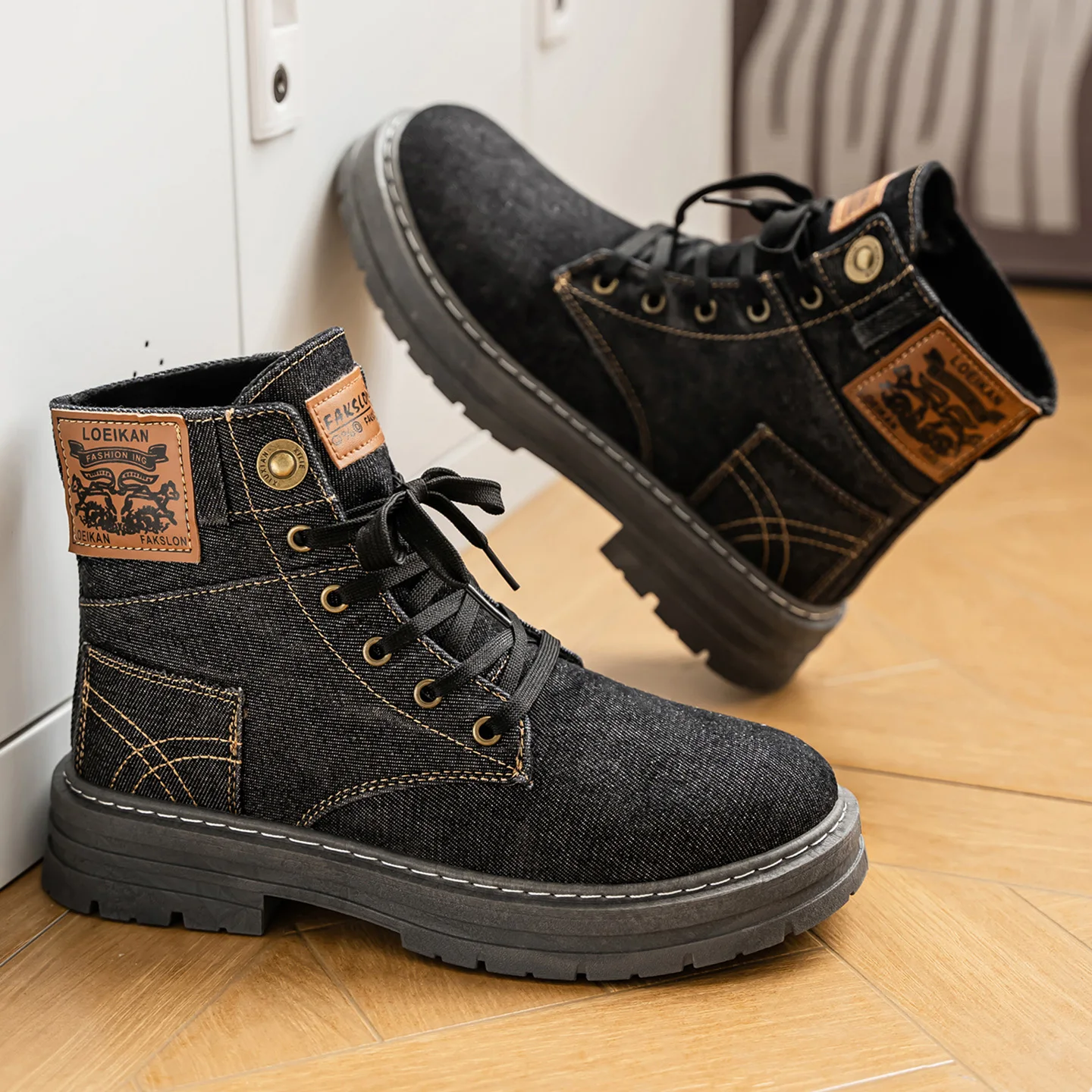 Outdoor Low and High-Top Training Hiking Shoes, Casual and Comfortable Hiking Sneakers, Men's Sports Hiking Boots