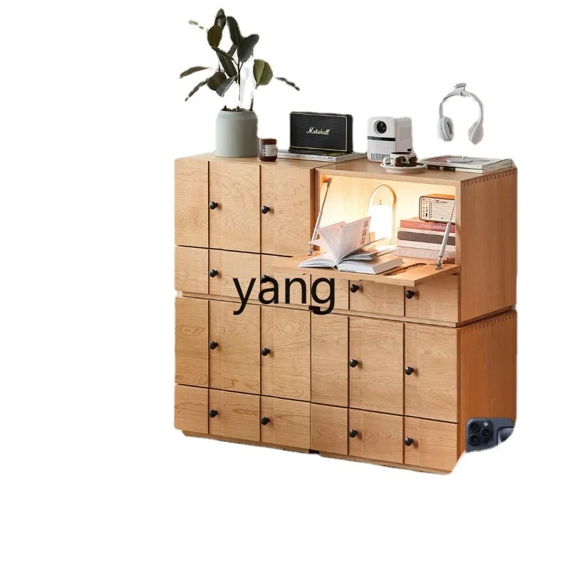 

Yjq Solid Wood Carmen Living Room Home Chest of Drawers Storage Organizer Multi-Function Module Assembled Cabinet