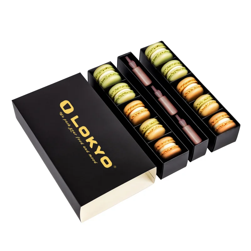 custom.LOKYO Custom Printed Cookies Candy Custom Pastry Macaron Packaging Paper Box