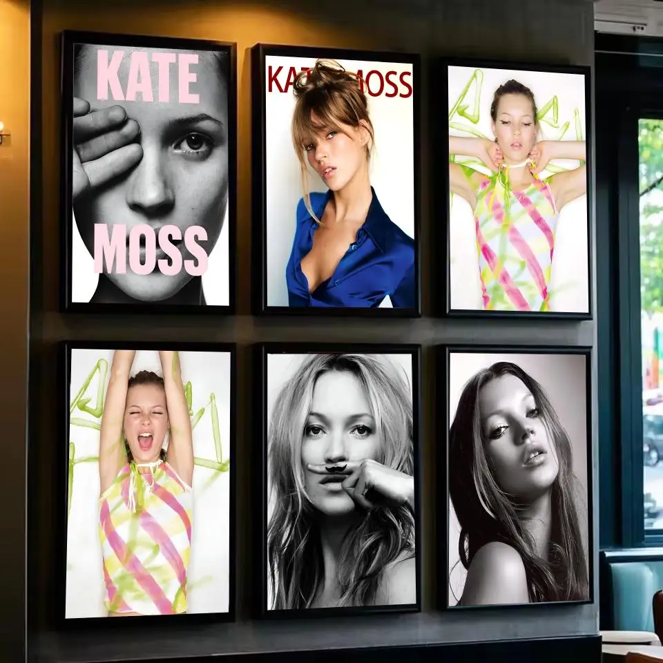 Hot Actor K-Kate Moss Poster Poster Waterproof HD Wall Art Decal Self-Adhesive Aesthetic Decor For Home Living