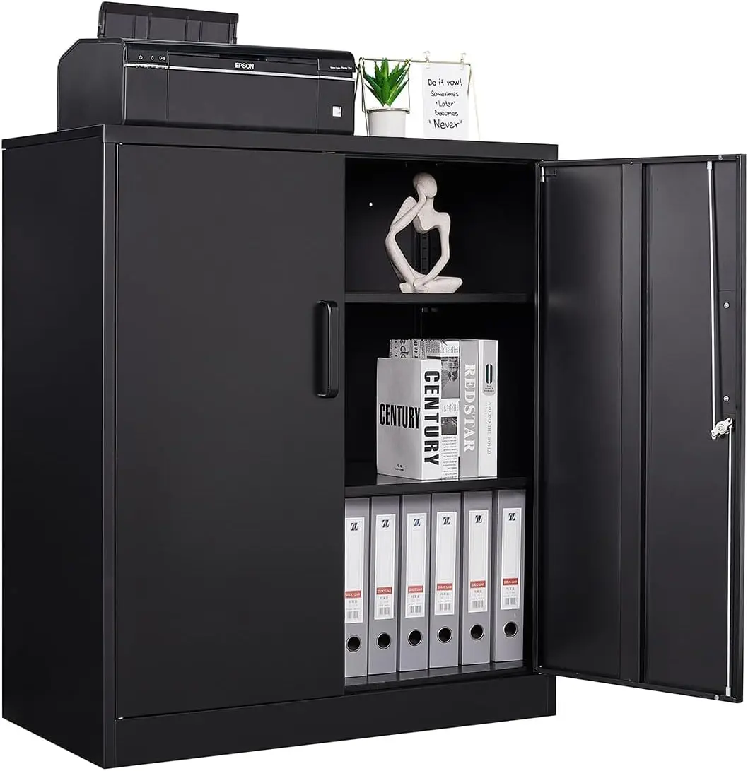 

2 Door Metal Storage Cabinet Garage Steel Tool Locker Adjustable Shelf Home Office Shop Customized