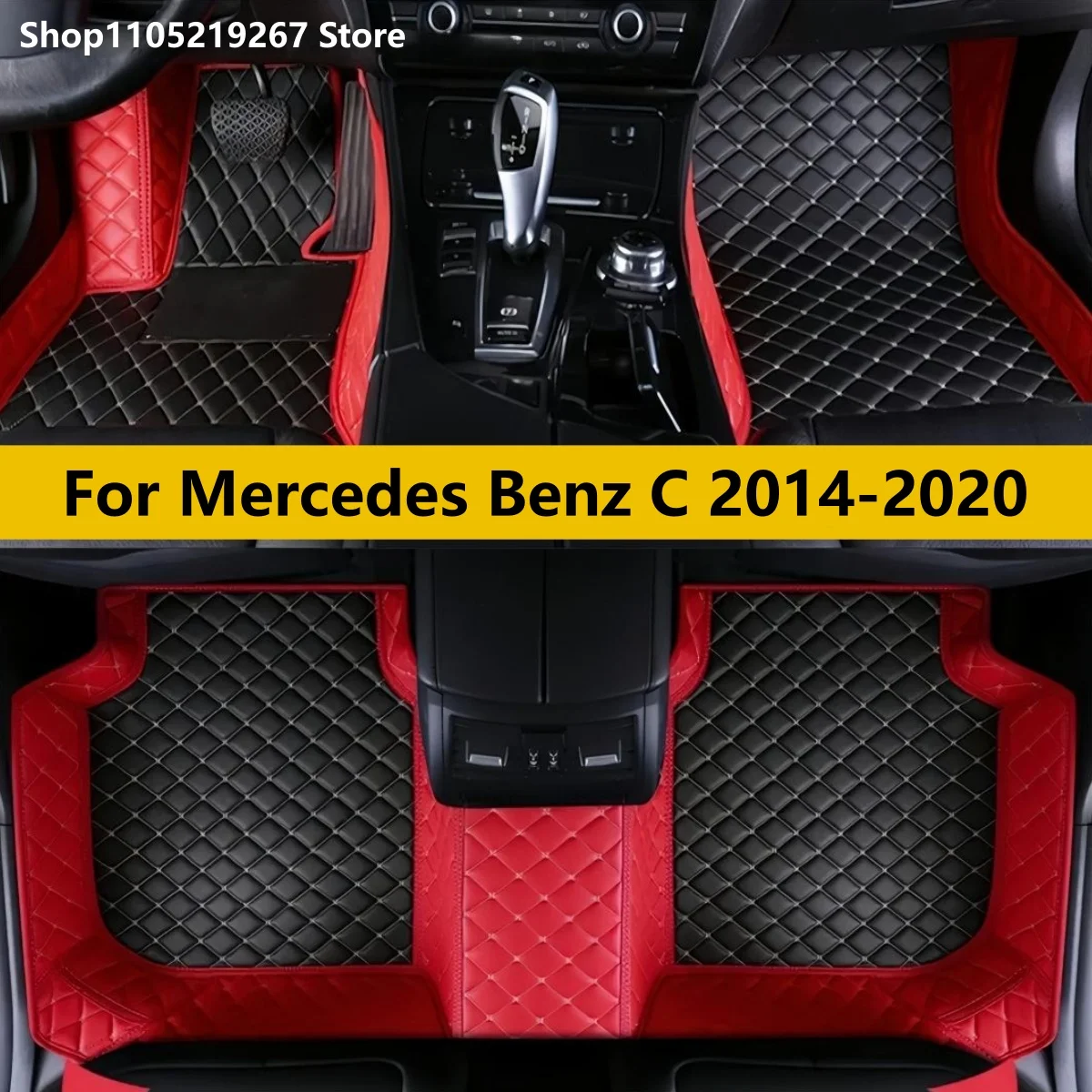 Car Floor Mats For Mercedes Benz C Class W205 C180 200 220 250 260 300 350 400 450 2014-15 2016 2017 2018 2019 2020 Accessories
