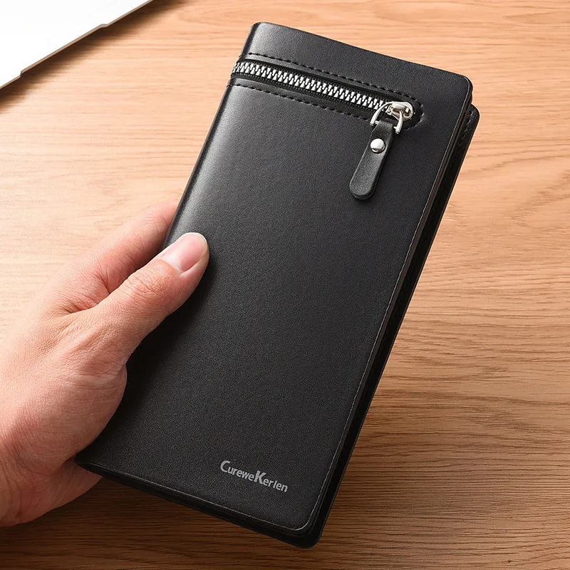 

Новая мужская длинная сумка, сумка для телефона, модный мужской кошелек большой емкости, корейский нулевой кошелек, кошелек на молнии