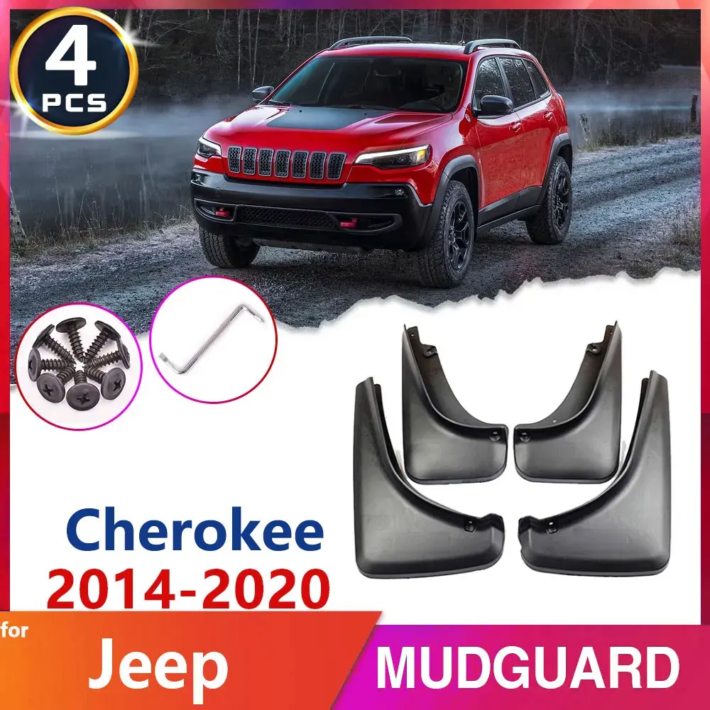 For Jeep Cherokee KL 2014~2020 2015 2016 2017 2018 2019 5th Tire Fender Mud Flap Guard Mudflaps Splash Mudguards Car-Goods