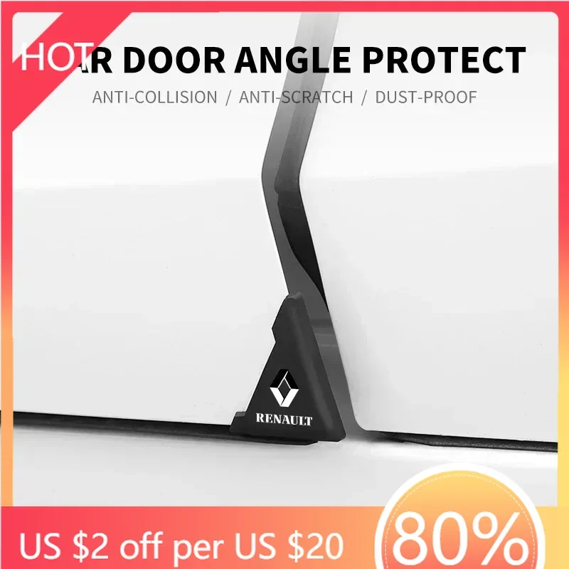 

Для Renault 2026 Новые колпаки ступиц для Renault Sport Duster Megane 2 3 Автоаксессуары 2 шт. Силиконовая угловая крышка двери автомобиля Anti-Scra