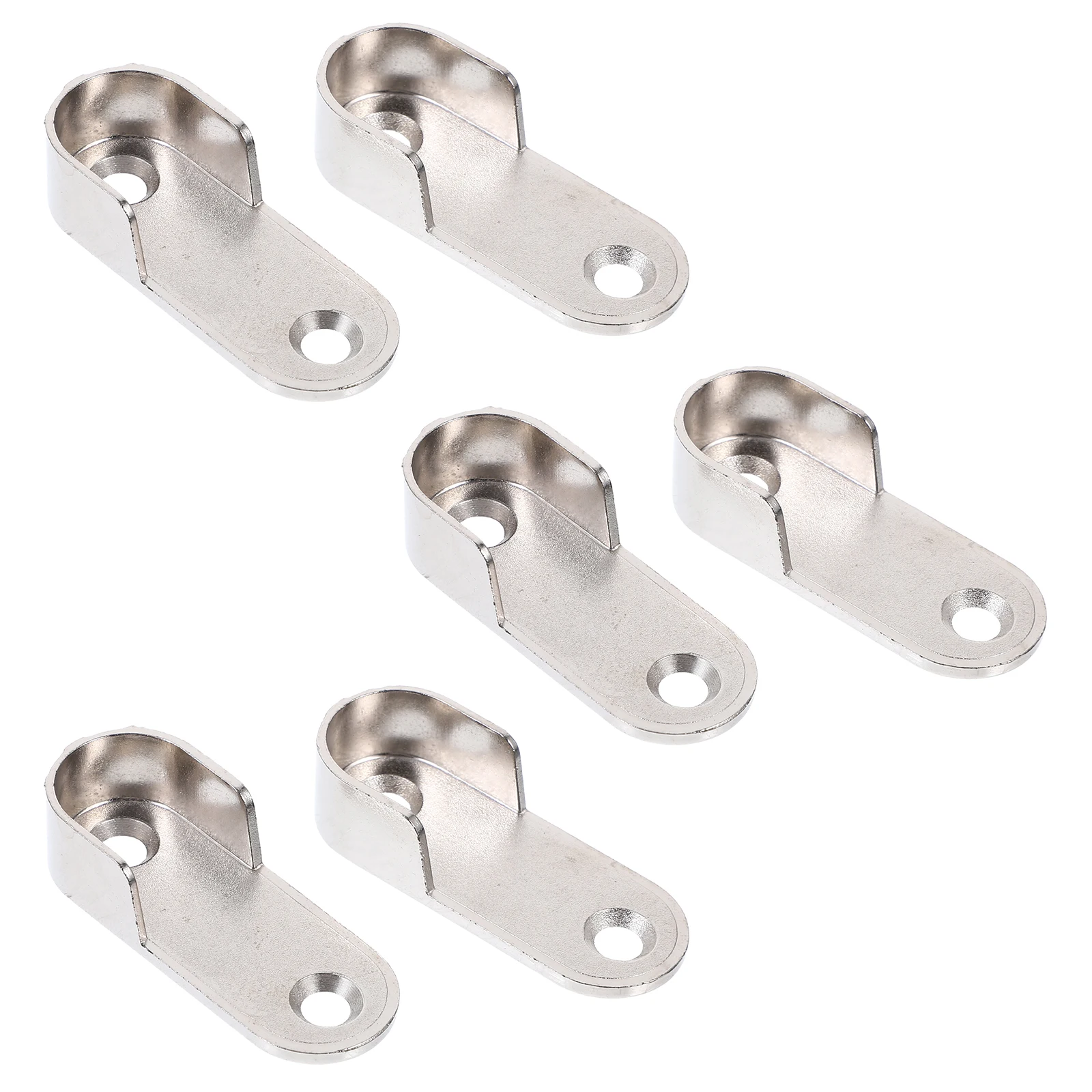 

6pcs Clothes Holders Shower Bracket Closet Support Galvanized Wall Mount Alloy Wardrobe Closet Rod Holders Hardware