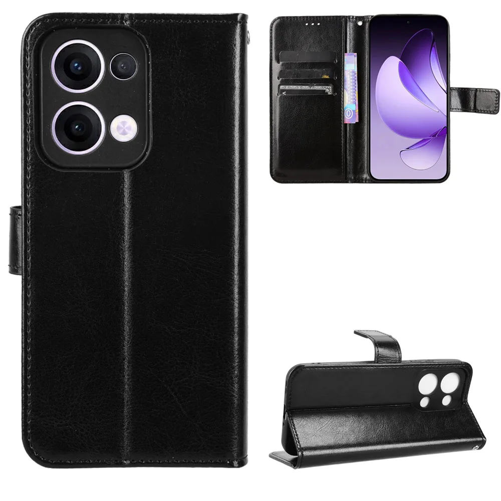 For Oppo Reno 13 5G Cameraless Flip Wallet Phone Case For Oppo Reno13 5G Case Stand Function Card Holder