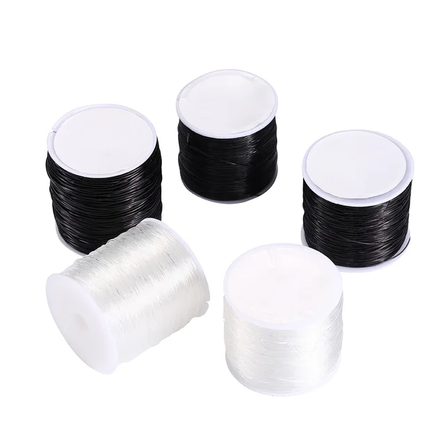 0.5-1.0mm elastyczny sznurek nici do koralików rozciągliwy sznurek włókno linia rzemieślnicza do tworzenia biżuterii DIY koraliki nasienne koraliki kucyk bransoletki