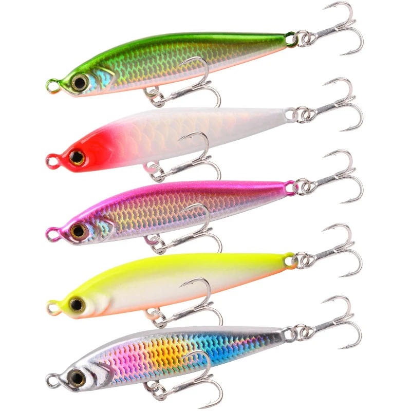 

New Hot Shore Cast Lead Fish Jigs Metal Spoons Ultra Long Cast Sinking Lifelike Freshwater Saltwater Fishing Lures Bass Tackles