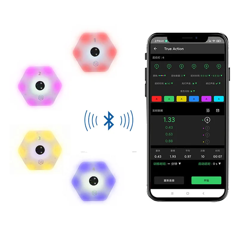 ReactionX Rlt Agile Reaction Light Induction Training Equipment 4 Lights App for Basketball Boxing Sports Entertainment