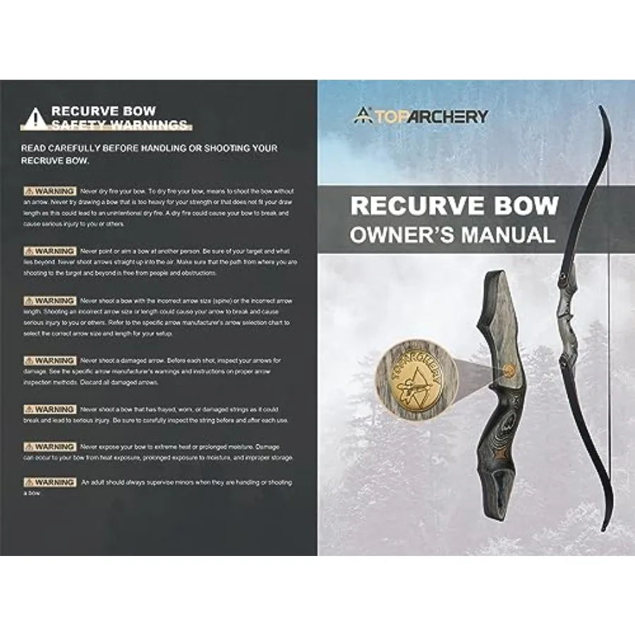 60 '' Tiro con l'arco Arco ricurvo Takedown Arco da caccia Arco e frecce Set Pratica bersaglio per adulti Concorso Sopravvivenza Arco lungo Mano destra 3