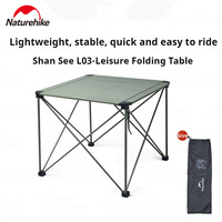 Naturehike Camping Folding Table Portable Lightweight Table Outdoor Travel Picnic Aluminum Alloy Fold Table Load-bearing 50kg