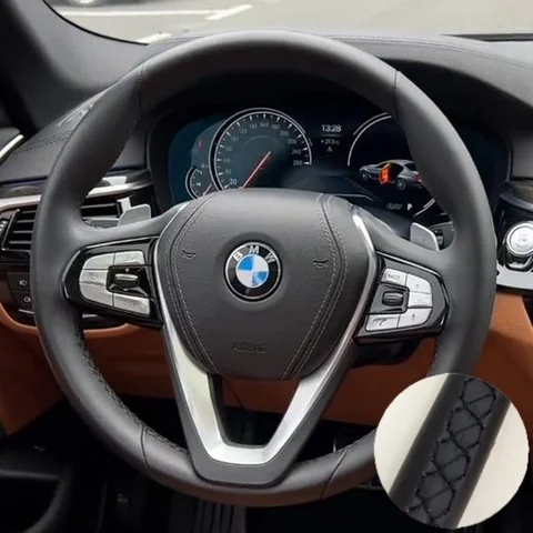 Чехол На Руль Из Кожи Ручной Работы С Противоскользящим Покрытием Для BMW G30 530i 540i 520d 530e 2016-2018