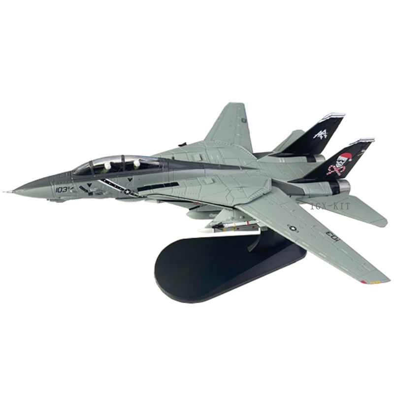 

1:100 Scale US Navy Grumman F14 F-14D Jolly Rogers VF-103 Fighter Aircraft Airplane Metal Toy Plane Model Collection Gift