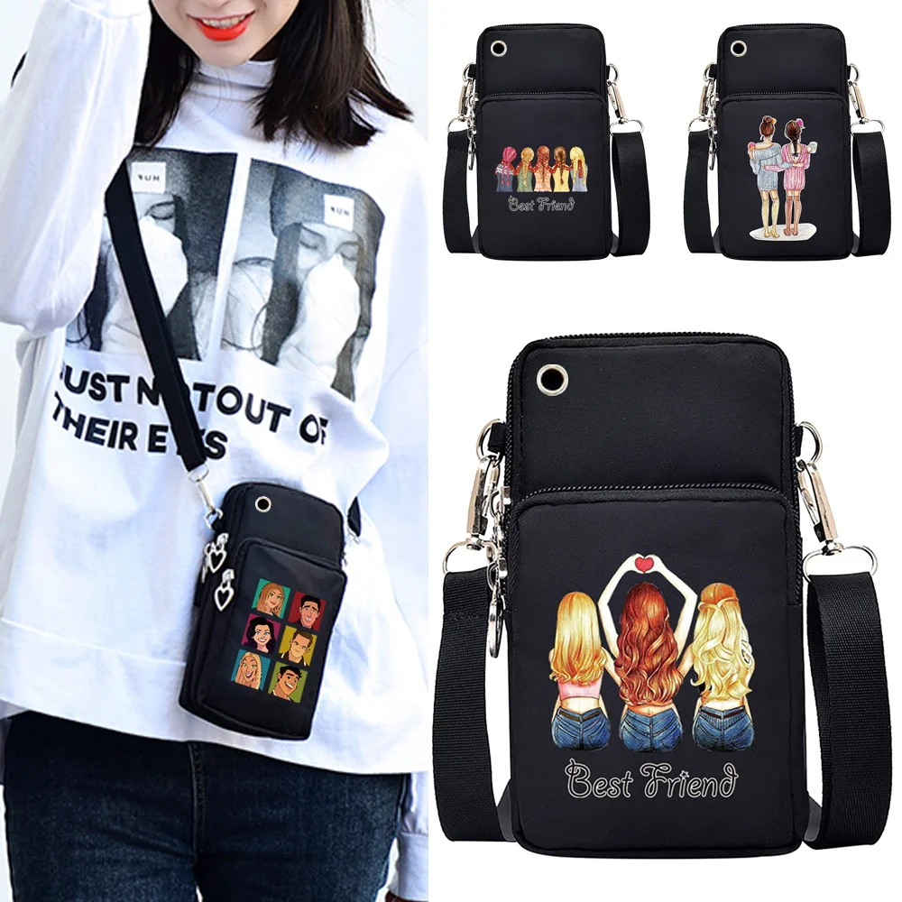 

Mobile Phone Bag Women's Messenger Bag Friends Print Hanging Neck Coin Purse Handbag Crossbody Bag for Xiaomi/samsung/iphone