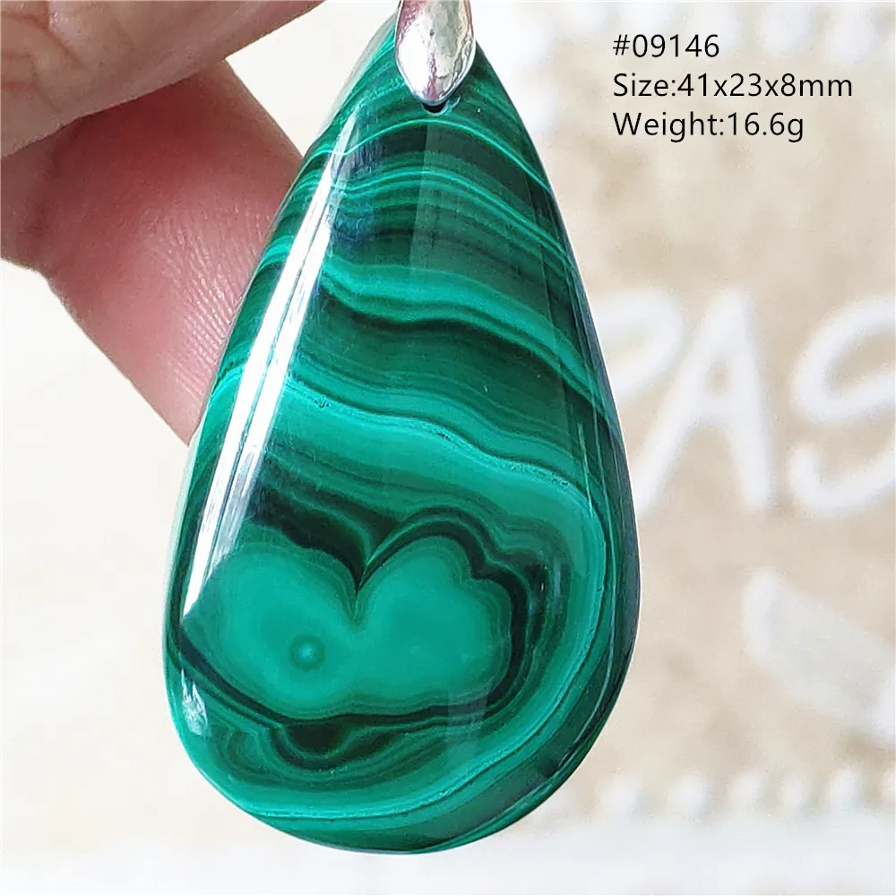 

Natural Green Malachite Chrysocolla Pendant Jewelry Women Fashion Water Drop Green Malachite Necklace Rare AAAAAA