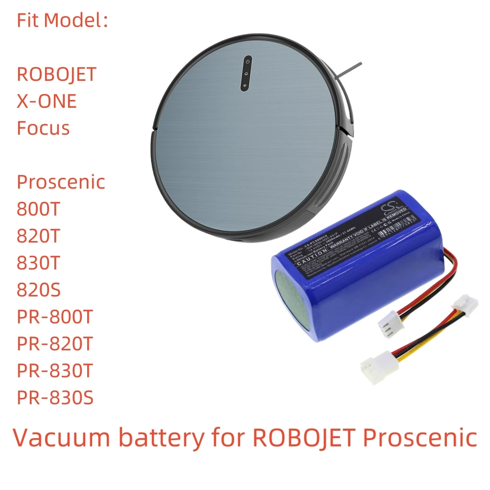 

CS Li-ion Vacuum battery for ROBOJET Proscenic,14.4V,2600mAh,X-ONE Focus PR-800T 820T 830T 820S,INR18650-M25-4S1P