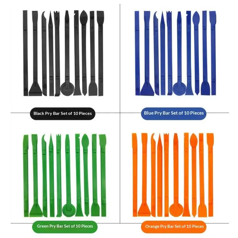 

10Pcs/Set 10 In 1 Plastic Crowbar Disassembly Spudger Opening Tools Kit For Phone Pad Tablets Laptop PC Repairing Opening Tools
