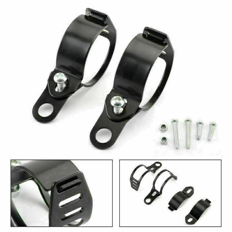 

2Pcs 41mm-51mm Motorcycle Fork Mount Clamp Headlight Turn Signal Light Holder Flasher Indicators Bracket for ATV/Scooter