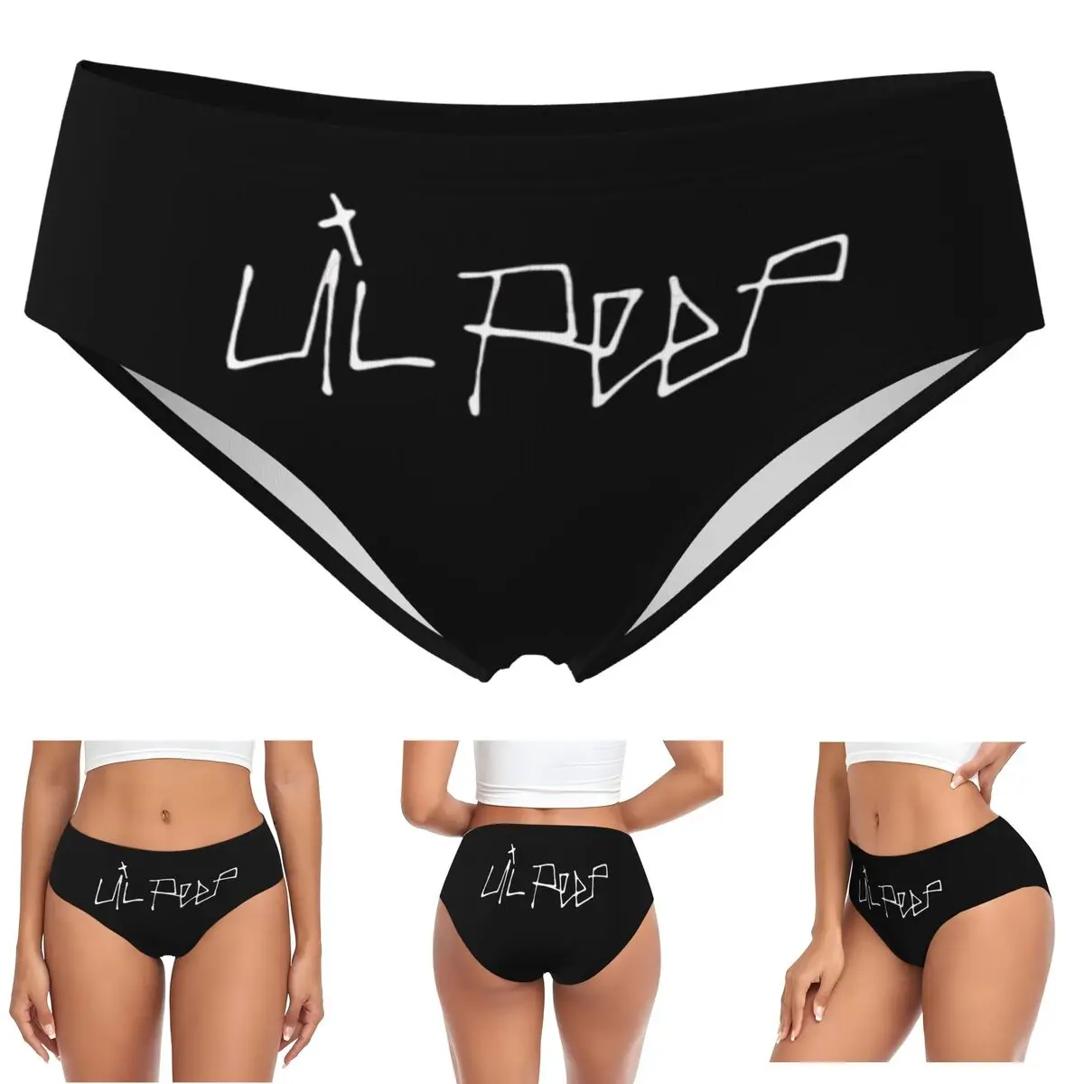 

Трусики Lil Peep с индивидуальным логотипом, женские удобные трусы, нижнее белье, дышащие женские трусы