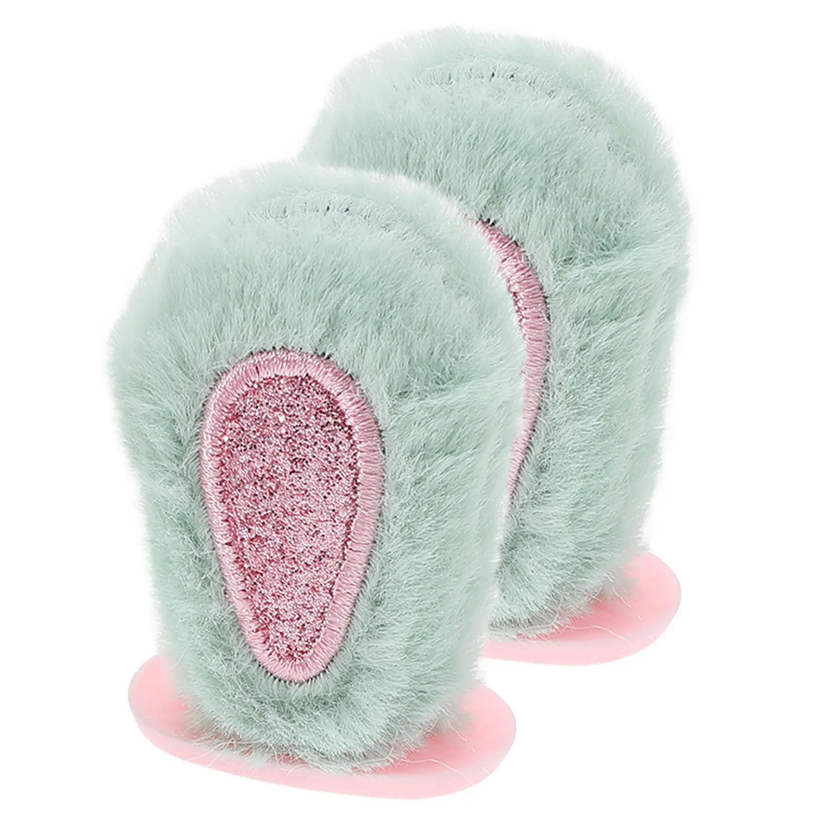 

Пара очаровательных декоративных накладок на зеркала заднего вида в виде кроличьих ушек для автомобиля, забавный автомобильный аксессуар, мягкий на ощупь, универсальный дизайн