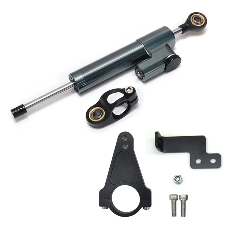 Motorcycle Adjustable Steering Damper Stabilizer Bracket Kit Universal For Yamaha Kawasaki Honda Ducati Suzuki