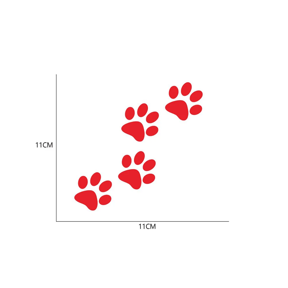 24 Uds pegatina de huella de gato para coche pegatina impermeable de PVC Premium sin residuos decoración de ventana de carrocería de coche extraíble para Auto