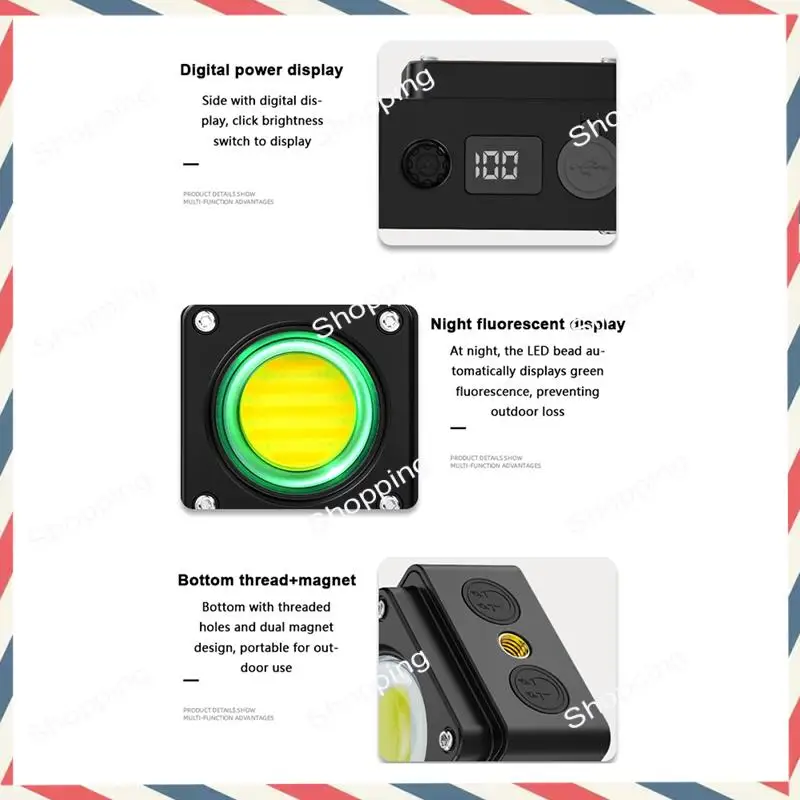 M20K 3500LM Ultra Bright Mini Camping Light USB-C Rechargeable 5 Light Modes Portable For Outdoor Emergency Silver