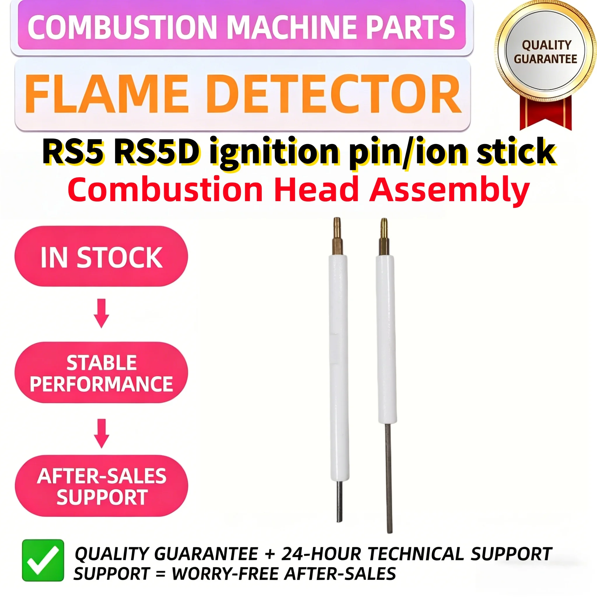 RS5 RS5D Burner Combustion Liner Combustion Head Ignition Needle Ion Rod BS4 Combustion Equipment Spare Parts, Same Day Shipping