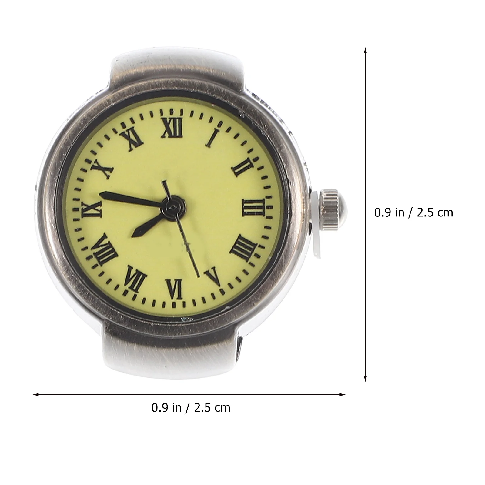 Vintage-Paar-Ringuhr, kleine Fingeruhr mit römischen Ziffern, leicht, stilvoll, Mini-Ring-Schmuck für Männer und Frauen