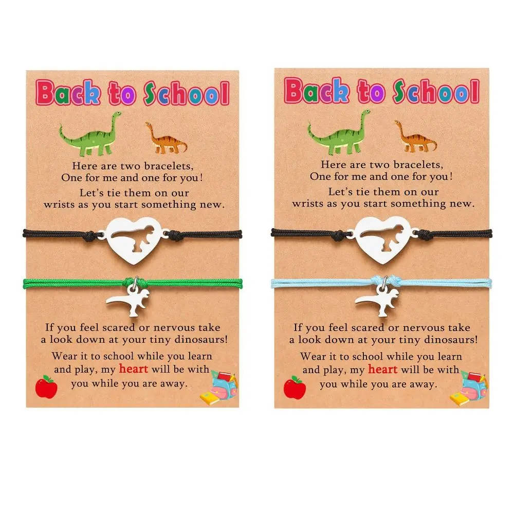 Back To School Woven Parent-child Bracelet Adjustable Simple Mother Daughter Bracelets Gifts First Day Of School