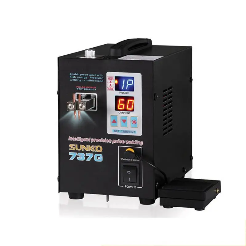 737G Double Digital Double Pulse Small Battery Welding Machine English Panel Battery Spot Welding Machine