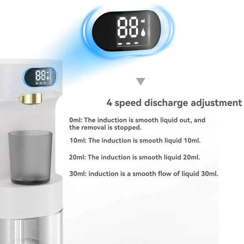 Dispensador de enjuague bucal Dispensador de enjuague bucal para baño Dispensador automático de enjuague bucal Blanco