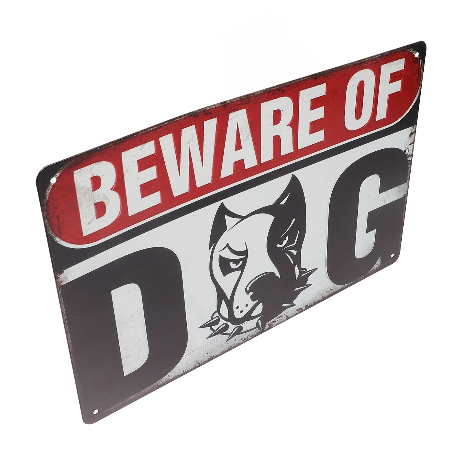 

Sign Dog Warning for Property Home Decor The Fence Beware of Outdoor Tinplate Backyard Signs Gate Miss Vintage