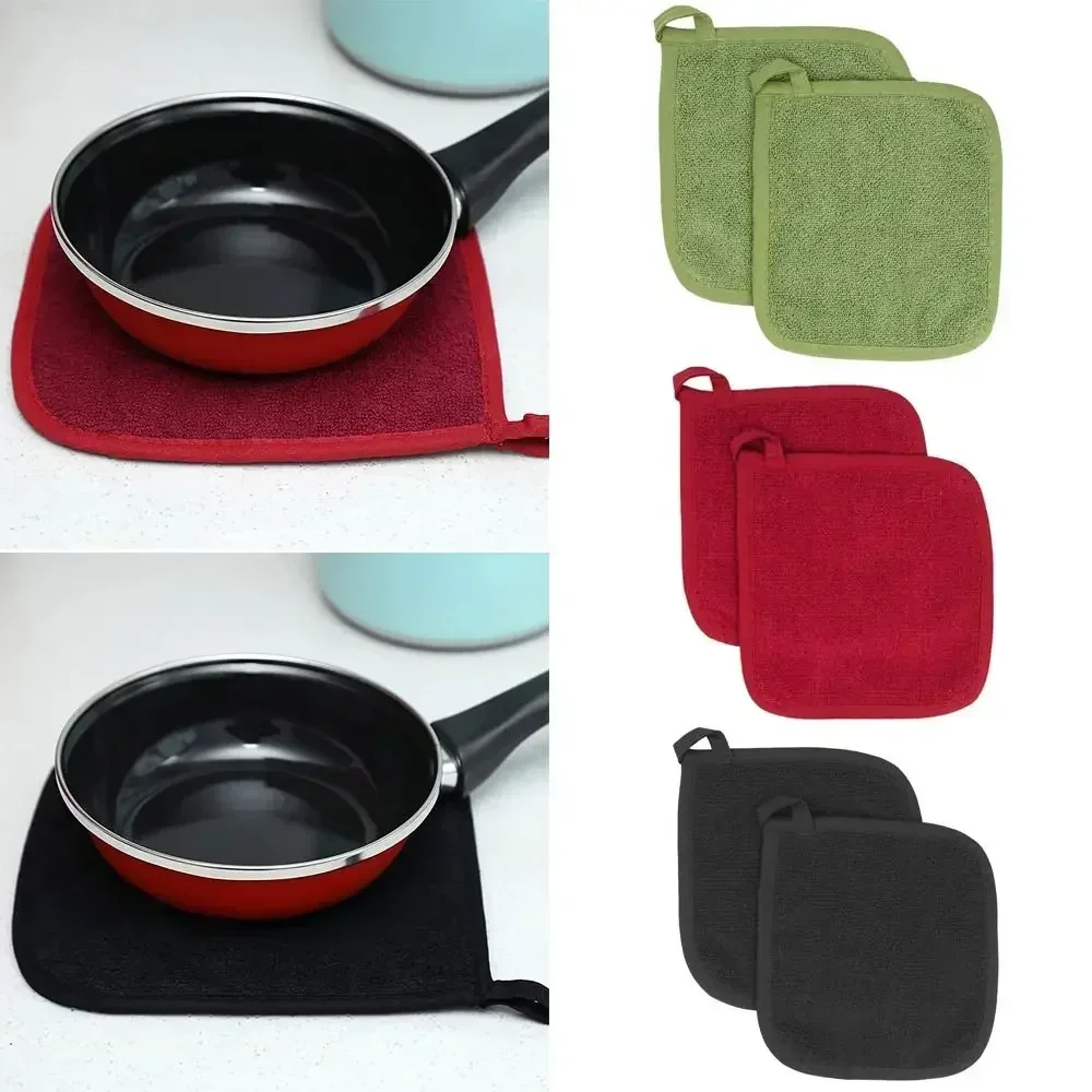 

Cotton Pan Oven Cloth Microwave Glove Pot Holder Kitchen Placemats Table Toweling Insulation Pads Heat Insulation Mat