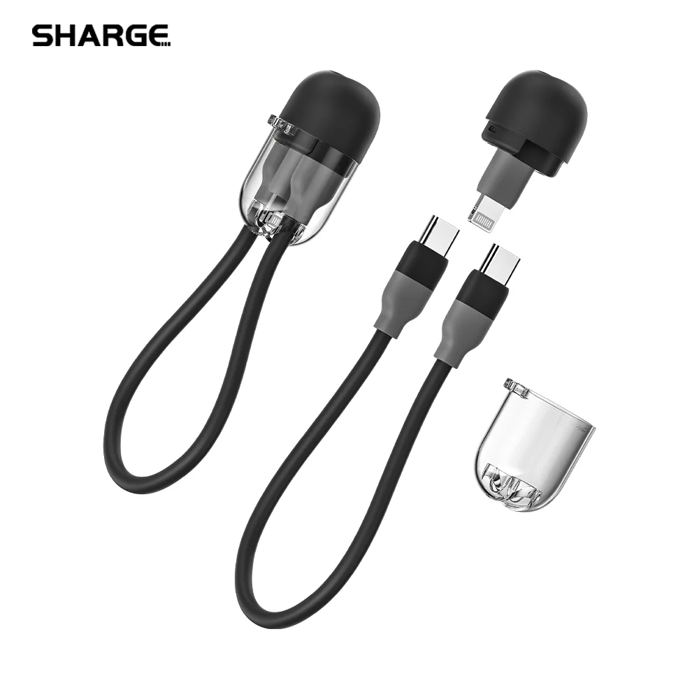 SHARGE Capsule Gravity USB Cable (Black)