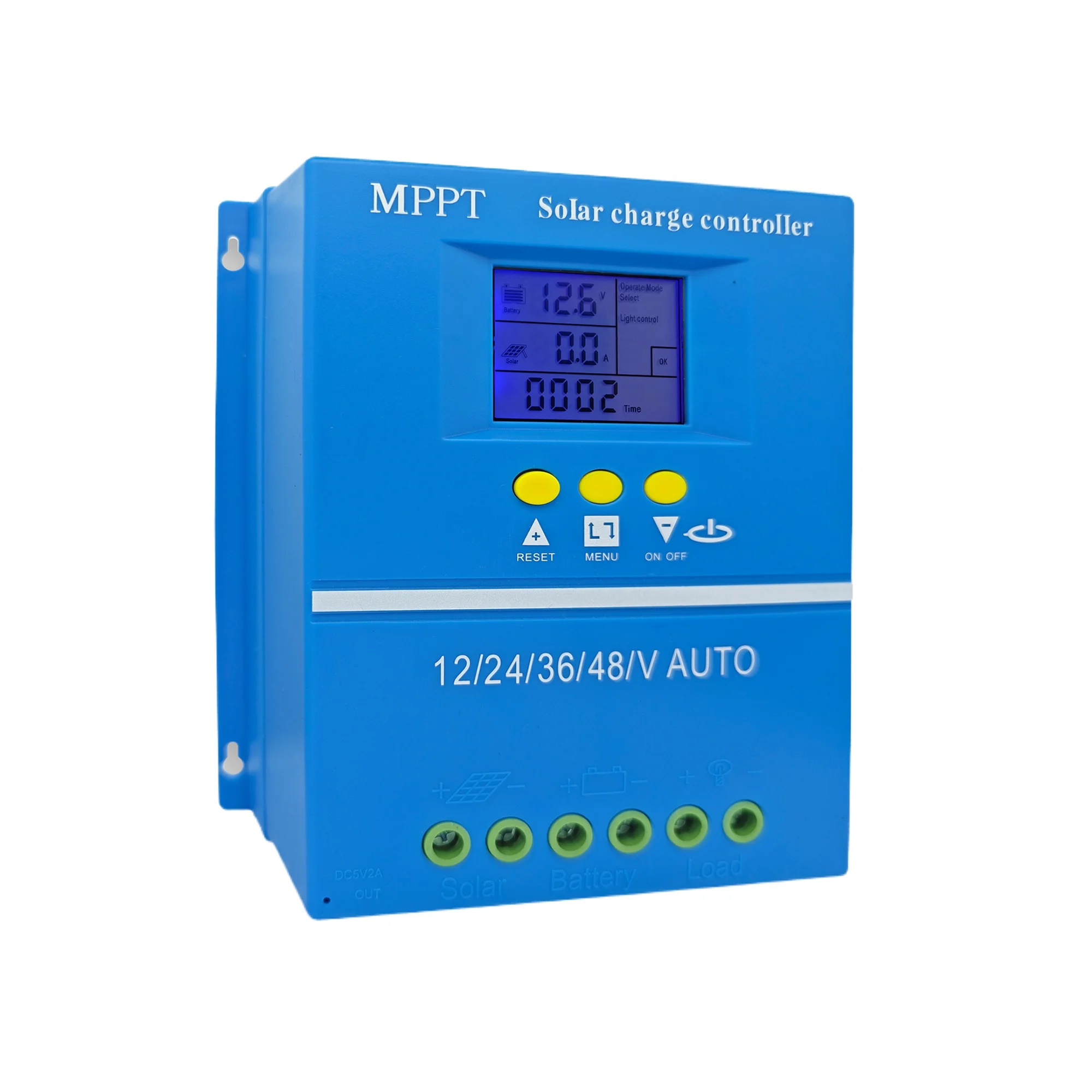 

MPPT Solar Charge Controller 60A/80A/100A Compatible with 12V/24V/36V/48V Batteries Multi-Battery Support Dual USB