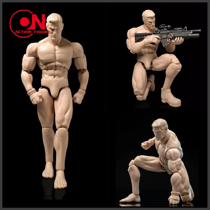 GWToys G001 1/12 Mannelijke Sterke Gespierde Lichaam 16 cm Soldaat Super Flexibele Action Figure Gelede Lichaam 6 "Tekening Mannequin poppen