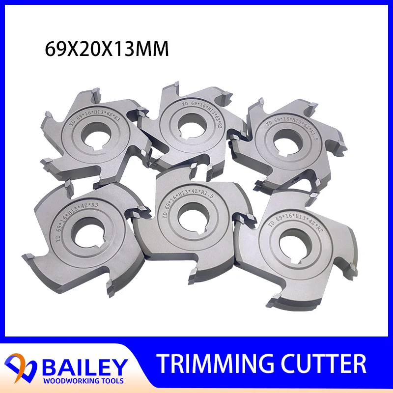 

BAILEY 1PAIR 69x20x13mm 4Z 6Z Fine Trimming Cutter Woodworking Tool for NANXING KDT Edge Banding Machine Woodworking Tool