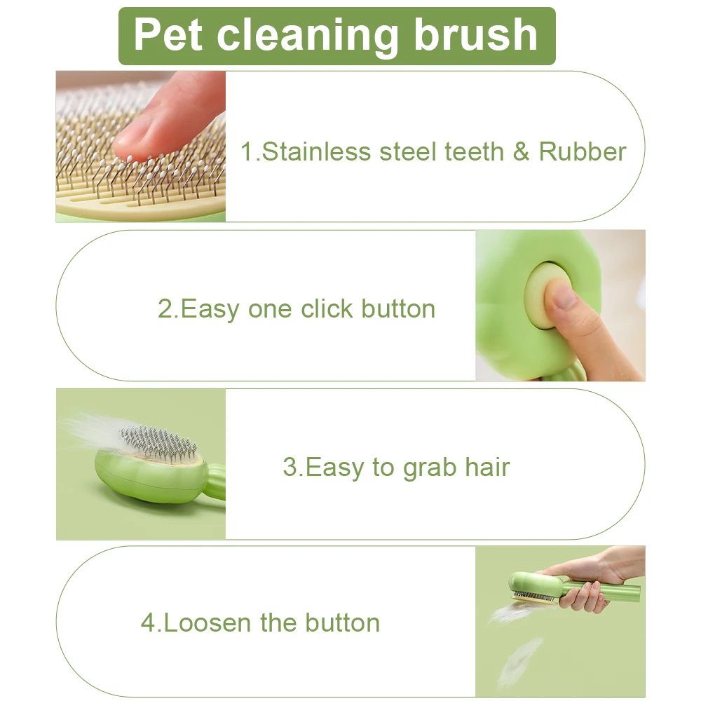 Pet Cat Brush Dog Hair Remover Brush Grooming and Care Comb For Short Long Hair Dog Cat Self Cleaning Pet Items Cat Accessories