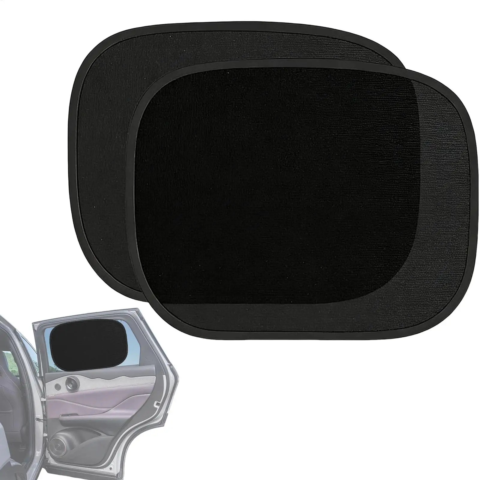 Car Window Shade Cling Static Removable Mesh Sun Blocking Film UV Protection Sunproof Window Cover For Sedans SUVs Trucks RVs