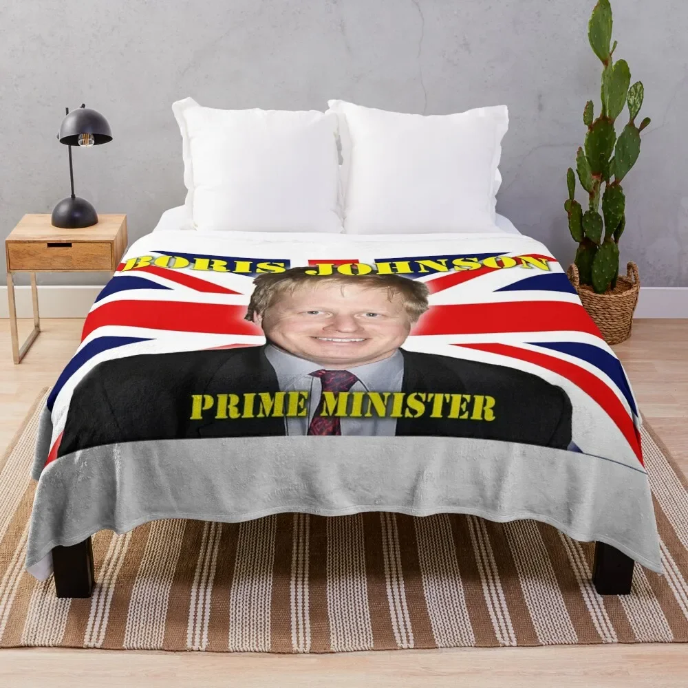 Boris Johnson Prime Minister Throw Blanket funny gift Thins For Decorative Sofa Blankets