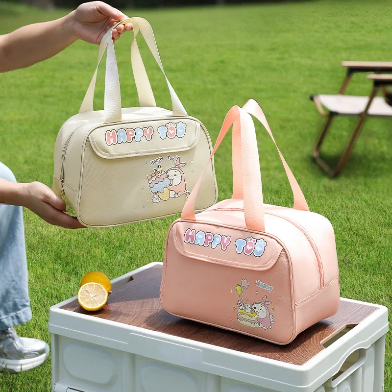 Insulated Lunch Bag Insulation Bento Pack Aluminum Foil Rice Bag Meal Pack Ice Pack Student Cartoon Bento Handbag Insulation Box