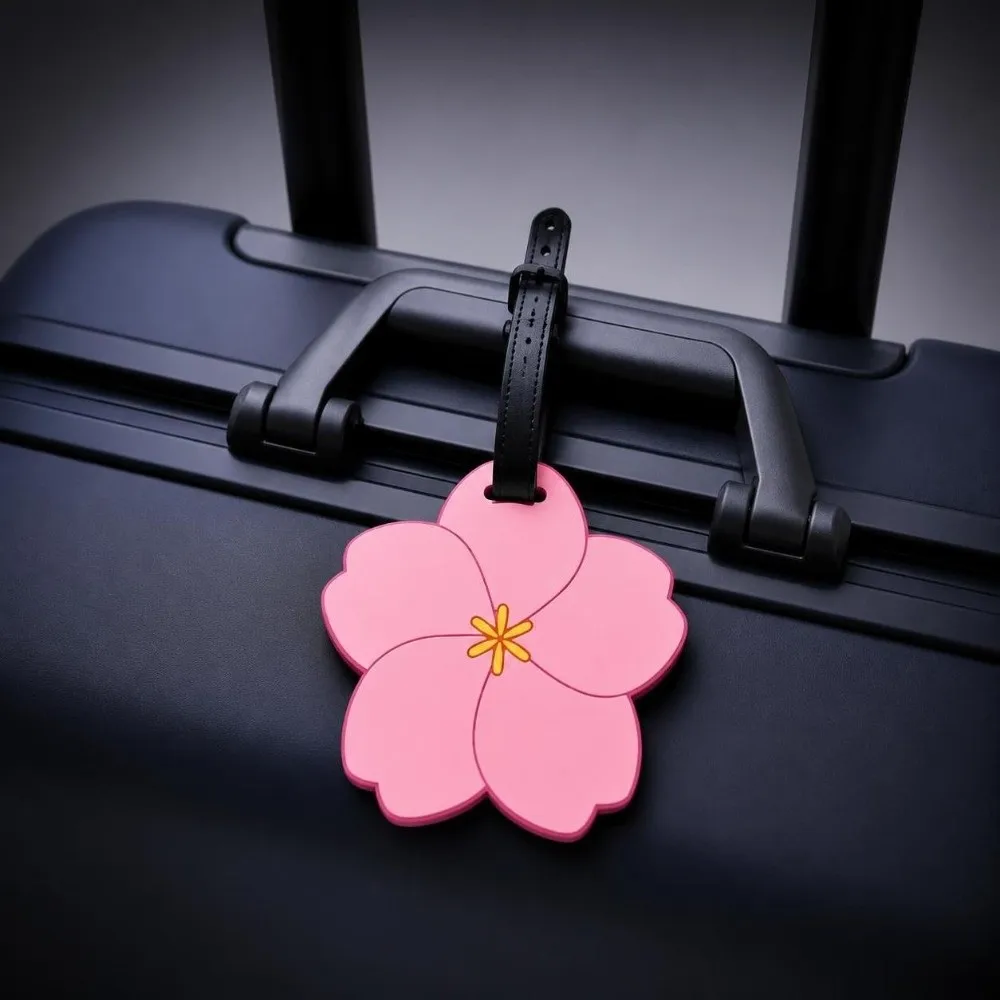 Fashion Flower Luggage Tag with Signature Paper Anti-Loss Boarding Tags Universal Portable Travel Accessories for Men Women