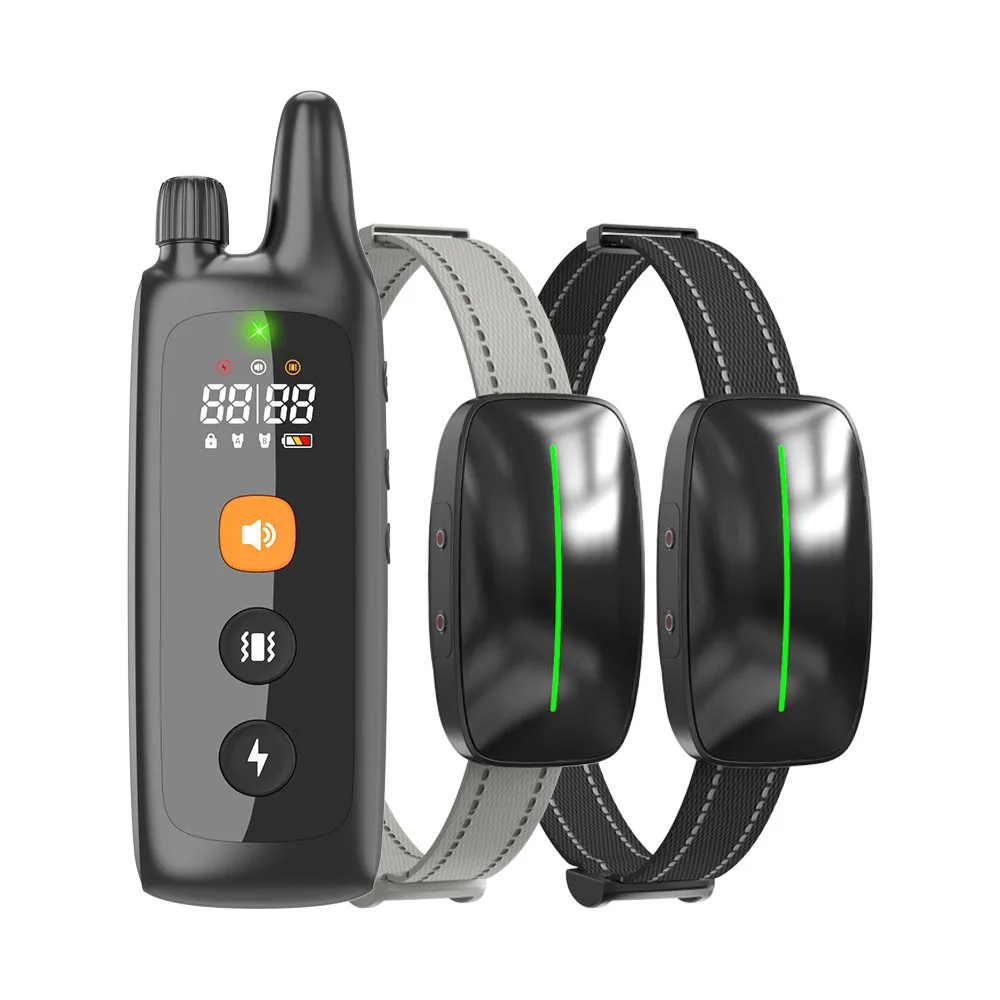 2023 New Dog Training Device Anti-Bark Rechargeable Waterproof 1000 ​meters Remote Control Pet Trainer Dog Collar