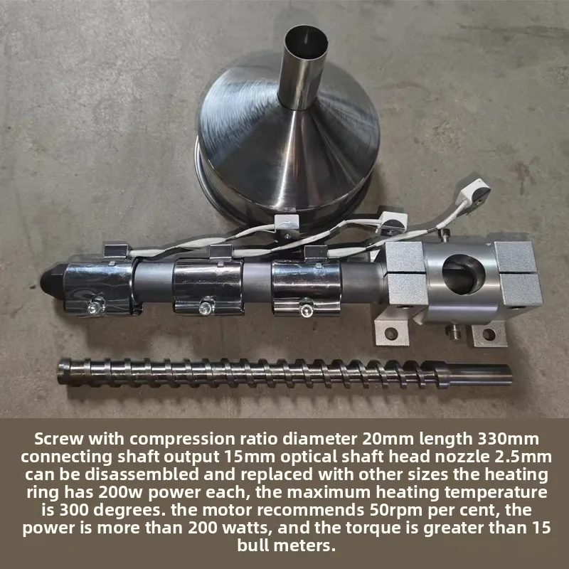 Screw Material Extruder Mini Plastic Injection Molding Machine Small Single Screw Extruder Desktop Type Extruder Materal Tray