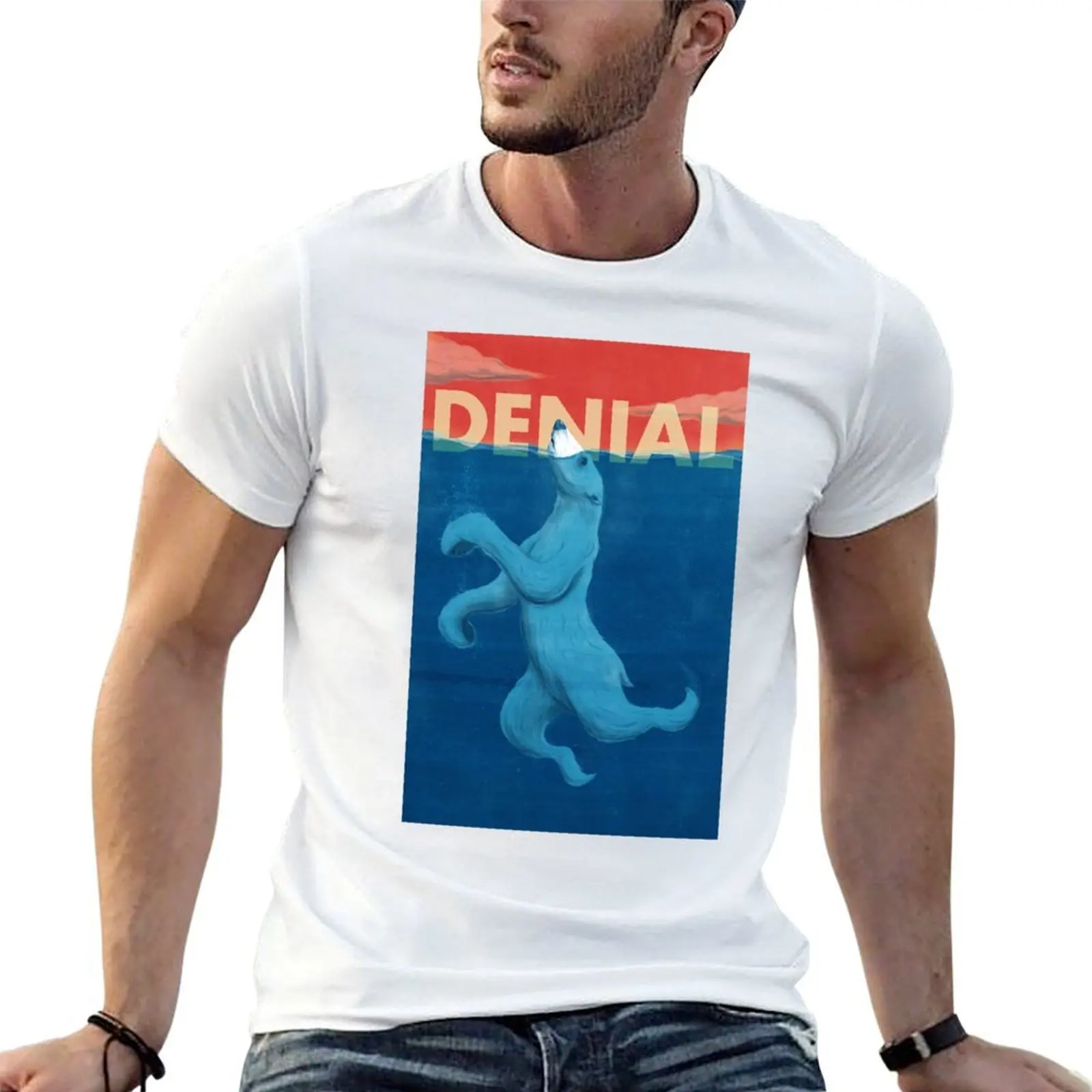 

soft for funny man t in man summer shirts shirts t shirt t T-Shirt cotton Drowning man Denial