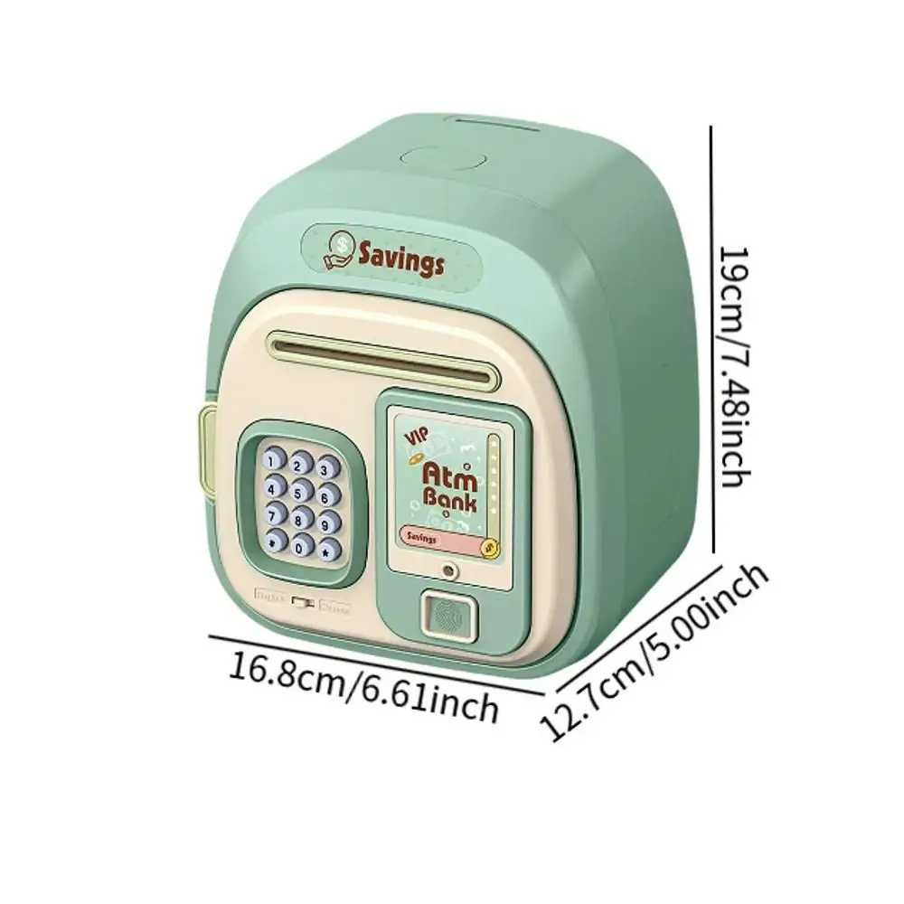 Serrure par mot de passe, enroulable automatique, banque d'épargne, rappel vocal protégé par empreinte digitale, coffre-fort intelligent pour dépôt d'argent, coffre-fort de dessin animé