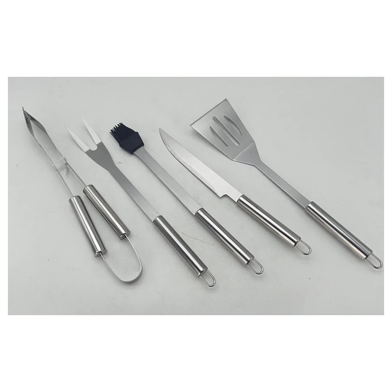 Convenient Outdoor Barbecue Equipment 6-Piece Set Stainless Steel Barbecue Equipment Barbecue Set Bbq Party